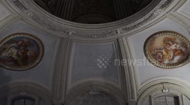 Painting of the vault of the Royal Palace of Caserta by the architect Luigi Vanvitelli, made by the painter Jacques Berger.