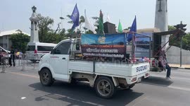Farmers camp outside government house in Bangkok, Thailand