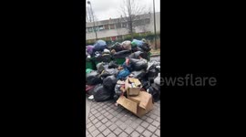 France: Garbage Piles Up On Paris Streets As Pension Reforms Strike Continues