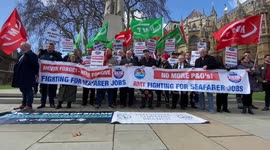 RMT stage rally marking 1 year since P&O Ferries workers were controversially sacked