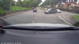 Close Call: Reckless Driver Tries to Make a U-turn Into Oncoming Traffic