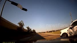 Close Call: SUV Tries Making a U-turn and Almost Crashes into Oncoming Vehicle