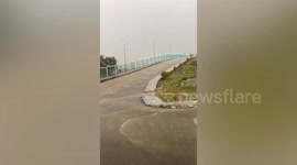 Floods cascade down roads amid heavy rain in Saudi Arabia