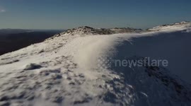 Stunning aerial footage showcases Scotland's snow-tipped Glen Etive
