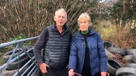 Brazen flytippers dump 80 tyres on pensioner couple's drive - and the council won't pay for their removal