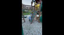 'I can do it!' - Adorable boy born with limb difference climbs rock wall