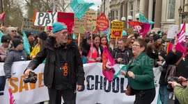 NEU general secretary joins thousands of teachers in massive march through London