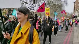 Protest : What do you want? Fair pay March in London, UK