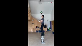 Circus artist gives a whole new meaning to 'Multitasking' with insane Rola Bola juggling act