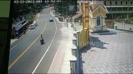 Bus full of passengers crashes into Indian church after colliding with car