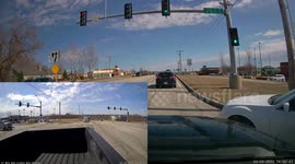 Close Call: White Vehicle Tries Cutting Off Driver Risking Collision