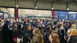 Train strikes leaves commuters backed up at Farringdon Station