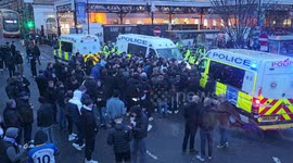 Beer thrown at police horses, flares set off as tensions boil over ahead Brighton & Hove Albion, Crystal Palace rivalry match