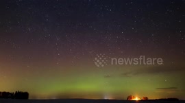 Aurora Borealis delights sky gazers in Minnesota, US