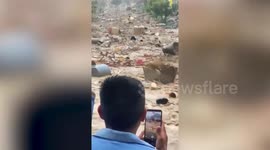 Terrifying mudslide surges through streets as Cyclone Yaku batters Peru