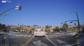 Close Call: Lady Driving Recklessly Runs Red Light Almost Hitting Pedestrian With Stroller