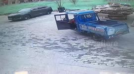 Toddler accidentally drives 3-wheeler into parked car in China