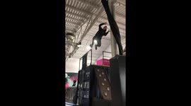 Professional stuntman goes to extreme lengths in heart-stopping footage as he fakes hitting his head with metal column