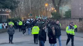 Sporting CP fans take over London street before Europa League clash with Arsenal