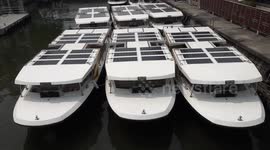 Free solar-powered EV ferries restart on canals in Bangkok