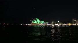 Sydney Opera House lit up for St Patrick's Day, Australia