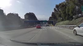 Reckless Driving: Two SUVs Collide On Busy Highway When One Decides to Cut Lanes