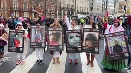 Protest in support of refugees in central London
