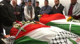 Palestinians attned the funeral of Sufian al-Khawaja and Yazan Khasib
