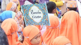 School Children's Parade ahead of Ramadhan 2023 in Tanjungpinang City, Indonesia