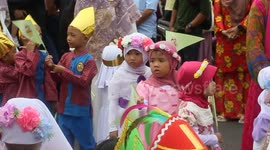 School Children's Parade ahead of Ramadhan 2023 in Tanjungpinang City, Indonesia