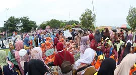 School Children's Parade ahead of Ramadhan 2023 in Tanjungpinang City, Indonesia