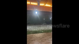 Hellacious, golf-ball sized hail hammers Gaziantep, Turkey