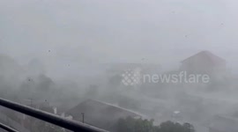 Roaring storm rips roofs off homes in northern Thailand