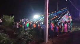 Dozens of pupils injured and two dead in school bus crash in Thailand