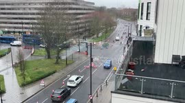 Chaos on Commercial Road, Southampton - Temporary Traffic Lights not working on three-way junction causes chaos for motorists!