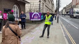 UCU picket outside University College London as university staff continue their strikes