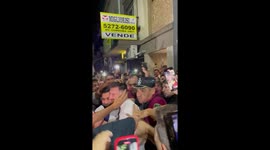 Watch moment Lionel Messi is surrounded by adoring masses leaving Buenos Aires restaurant in March