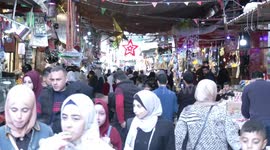 Palestinians shop ahead the Muslim holy month of Ramadan at Al-Zawiya market, one of the most popular destinations for Gaza shopper