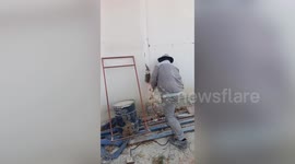 Resident cut through steel pillar with disc grinder to save kittens