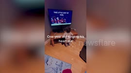 Music-loving one-year-old sings his heart out to gospel song