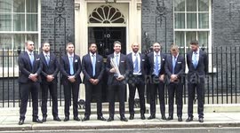 England T20 World Cup winning cricket squad in Downing Street