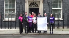 Once Cancer Voice Petition handed in 10 Downing Street
