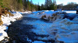 Amazing drone footage. Down to the Numedalslågen river with waterfalls, was taken in Foss park, Kjærra Norway.