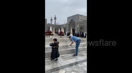 People attend Imam Reza Holy Shrine in Mashhad, Iran during Nowruz