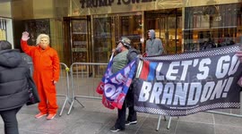 Trump supporters gather outside former president's Manhattan tower