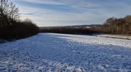 Snow covered fields in Sible Hedingham Essex cold weather snow countryside 4k