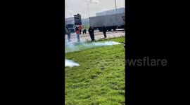 France: March 23 Pension Reform Protests – Demonstrators Try To Block A16 In Calais 2