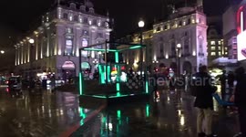 Beautiful light installation adds shine to Piccadilly Lights at night - London