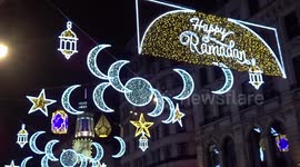 Happy Ramadan lights sparkle over West End for Islamic festival for the first time