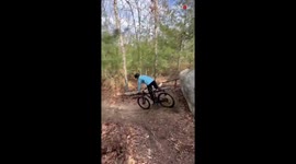 Avid MTB rider proudly shows off his crashes on an unlucky day